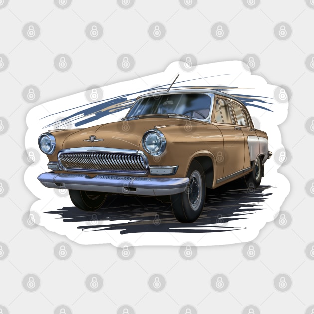 Volga GAZ - 21 Sticker by sibosssr